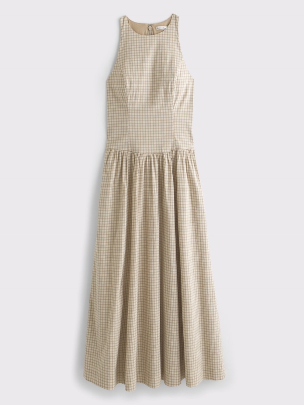 high neck drop waist midi dress - Picture 5 of 5
